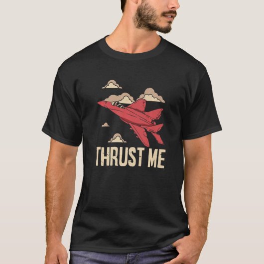 Throstuwdammen Vuurvliegtuig Jet Pilot Aviator Avi T-shirt (Voorkant)