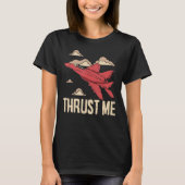 Throstuwdammen Vuurvliegtuig Jet Pilot Aviator Avi T-shirt (Voorkant)