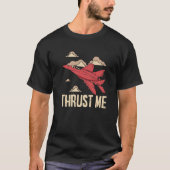 Throstuwdammen Vuurvliegtuig Jet Pilot Aviator Avi T-shirt (Voorkant)