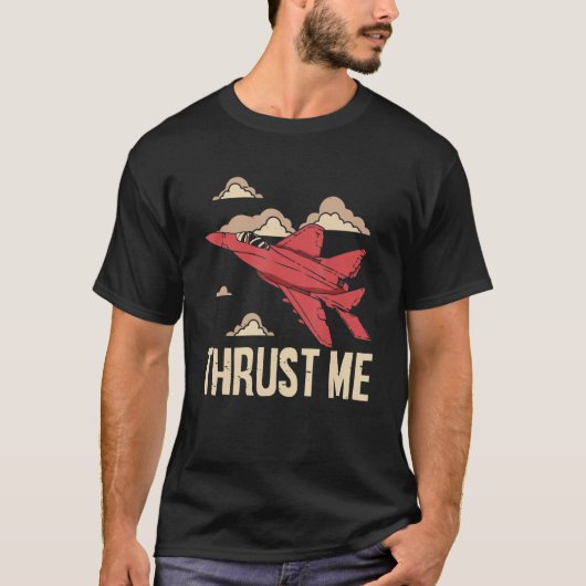 Throstuwdammen Vuurvliegtuig Jet Pilot Aviator Avi T-shirt (Voorkant)