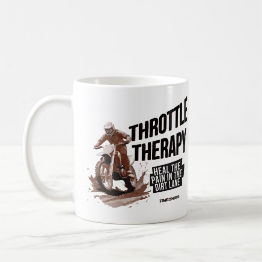 Throttle Therapy Dirt Bike Coffee Mug Koffiemok (Links)