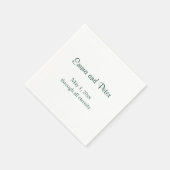 "Through All Eternity" Forest Tekst Namen en datum Servet (Hoek)