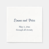 "Through All Eternity" Namen en datum van de Navy  Servet (Voorkant)