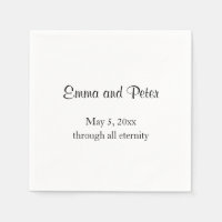 "Through All Eternity" Zwarte Tekst Namen en Datum