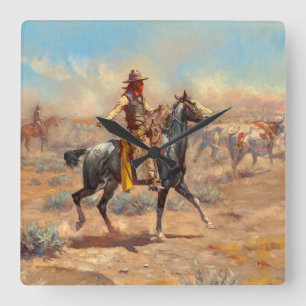 Through the Alkali, 1904 by Charles Marion Russell Vierkante Klok