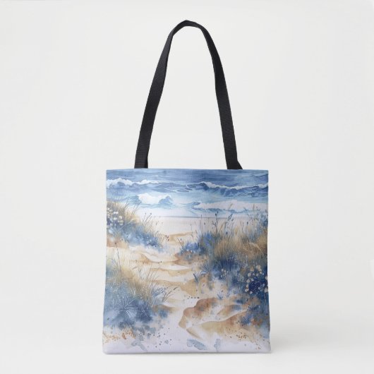 Through the Dunes Seascape Tote Bag (Voorkant)