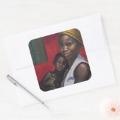 Through the Window Vierkante Sticker (Envelop)