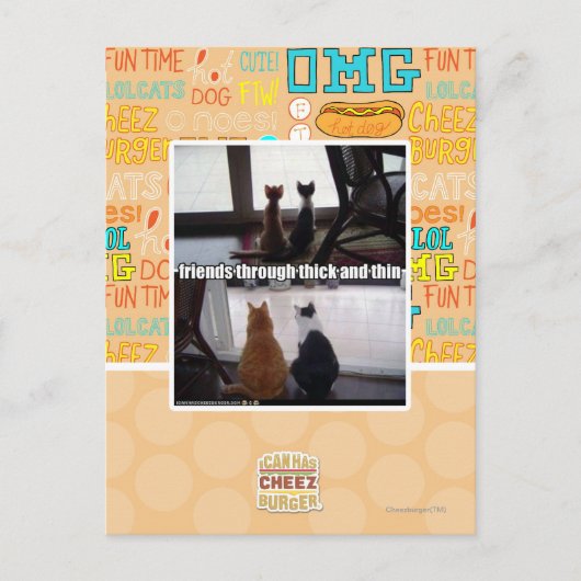 Through thick and thin briefkaart (Voorkant)