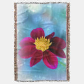 Throw Blanket/Burgundy Flower Deken (Voorkant Verticaal)
