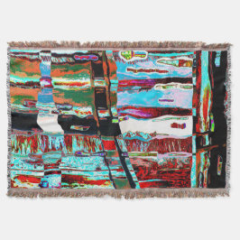 Throw Blanket Collapse Reflection Abstract Design Deken
