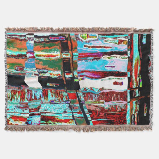 Throw Blanket Collapse Reflection Abstract Design Deken (Voorkant)