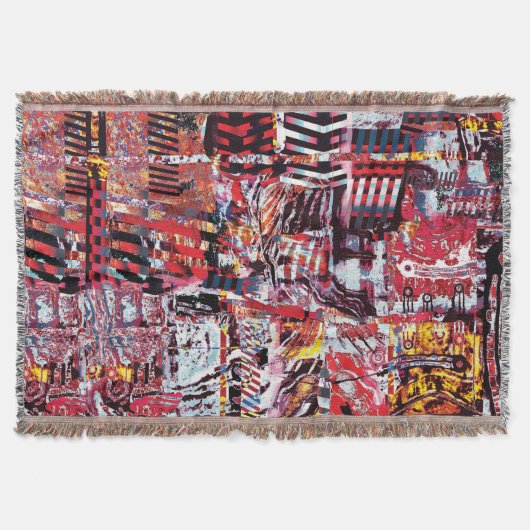 Throw Blanket – Fragmented Pulse Deken (Voorkant)