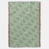 Throw Blanket - Green Sage Deken (Voorkant Verticaal)