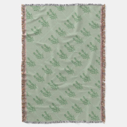 Throw Blanket - Green Sage Deken (Voorkant Verticaal)