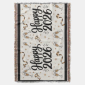 Throw Blanket-Happy New Year 2026 Deken (Voorkant Verticaal)