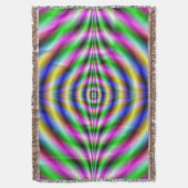 Throw Blanket Psychedelic Neon Eye Deken (Voorkant Verticaal)