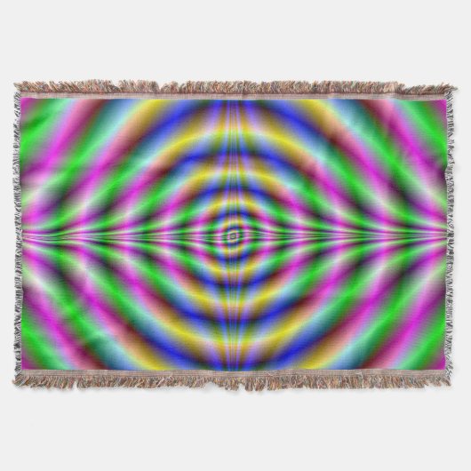 Throw Blanket Psychedelic Neon Eye Deken (Voorkant)