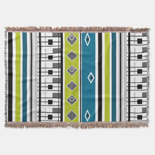Throw Blanket retro, zestig, populair, mode, bl Deken (Voorkant)