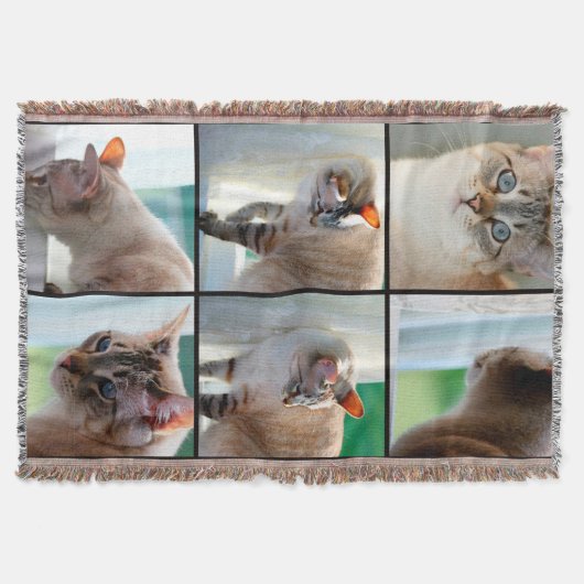 Throw Blanket/Silver Tabby Siamese Deken (Voorkant)