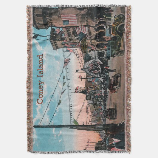  Throw Blanket van Coney Island Deken (Voorkant Verticaal)