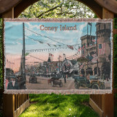  Throw Blanket van Coney Island Deken