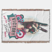 Throw Blanket Victory Peace & Love Pop-Art Design Deken (Voorkant)