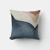 Throw Cushion - Abstract blauw bruin patroon Kussen (Voorkant)
