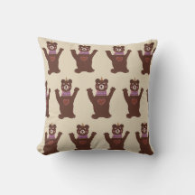 Throw Cushion Brown Beer