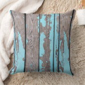 Throw Cushion - Rustic Blue Flacting Wood Kussen (Deken)