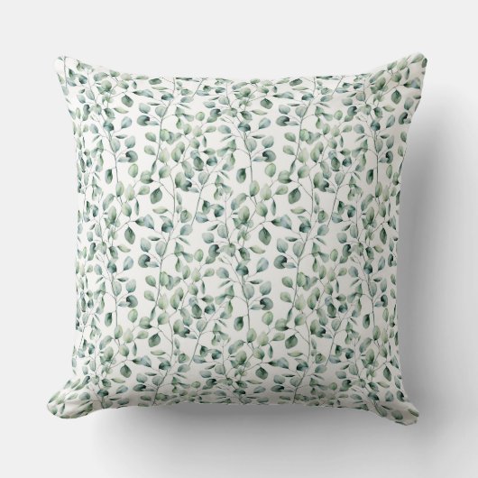 Throw Cushion - Silver Eucalyptus Kussen (Voorkant)