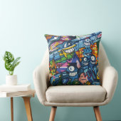 Throw Cushion - Street Art Graffiti Kussen (Stoel)