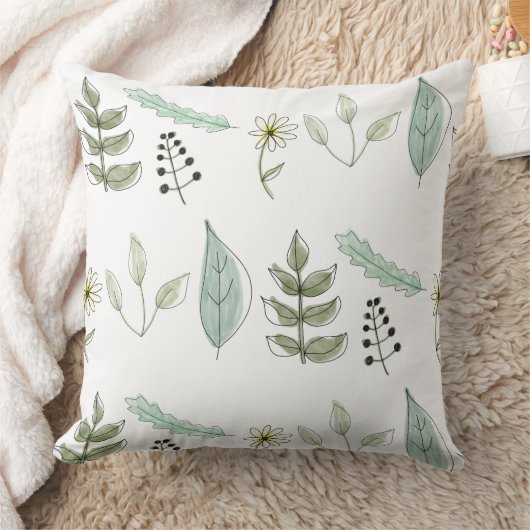 Throw Cushion - Summer Leaves Design 2 Kussen (Deken)