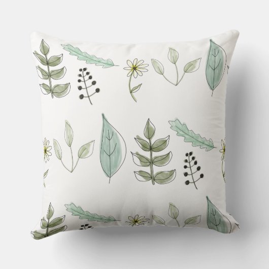 Throw Cushion - Summer Leaves Design 2 Kussen (Achterkant)