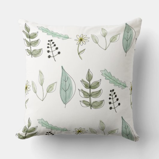 Throw Cushion - Summer Leaves Design 2 Kussen (Voorkant)