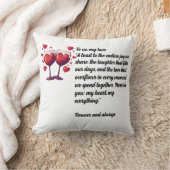 Throw Cushion “To us, my love" Kussen (Deken)