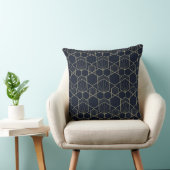 Throw Cushions - Art Deco Gold en Dark Blue Kussen (Stoel)