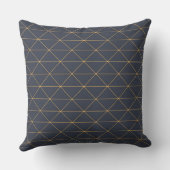 Throw Cushions - Geometric Gold en Blue Pattern Kussen (Achterkant)