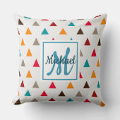 Throw Cushions - Personalized Monogram Triangles Kussen (Voorkant)