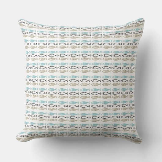 Throw Cushions - Scandinavian Pattern Fish Kussen (Voorkant)