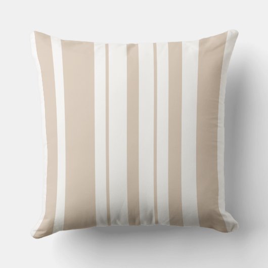 Throw Cushions - Strip Beige Kussen (Achterkant)