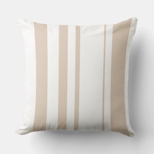 Throw Cushions - Strip Beige Kussen (Voorkant)