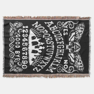 Throw Death Moth Witch Board Deken