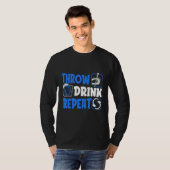 Throw Horseshoes Drink Beer Repeat T-shirt (Voorkant volledig)