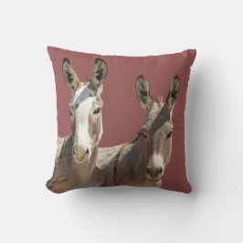 Throw kussen, wilde dieren, ezels, Oatman, Arizona Kussen