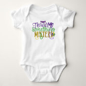 "Throw Me Something, Mister" Mardi Gras Romper (Voorkant)