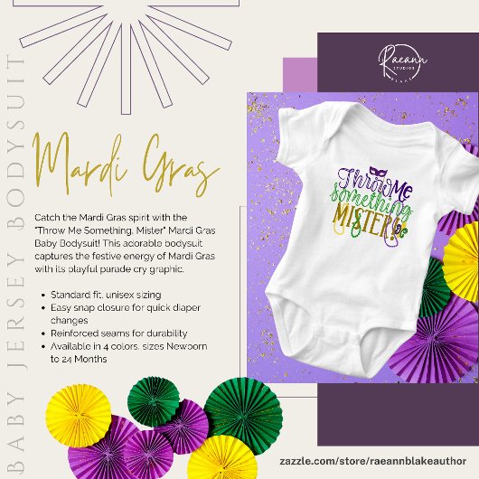 "Throw Me Something, Mister" Mardi Gras Romper