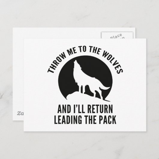 Throw Me To The Wolves Briefkaart (Voorkant / Achterkant)