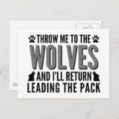 Throw Me To The Wolves Briefkaart (Voorkant / Achterkant)
