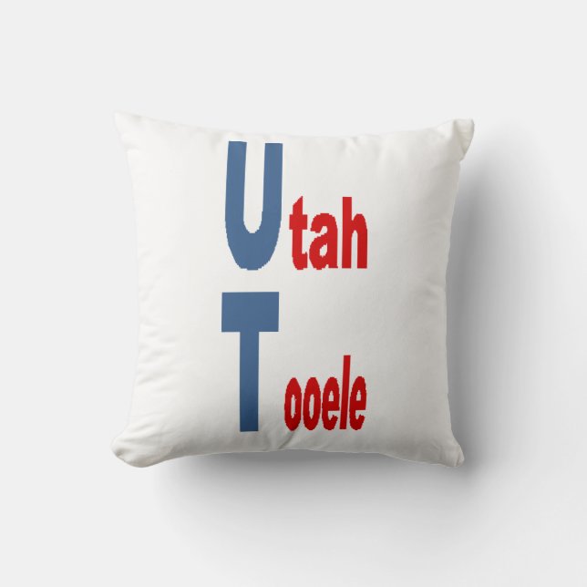 Throw Pillow 16x16  UTAH  TOURISM Kussen (Voorkant)