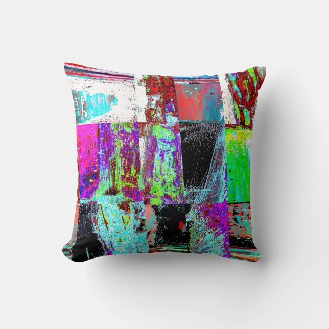 Throw Pillow – Abstract Grid Kussen (Voorkant)